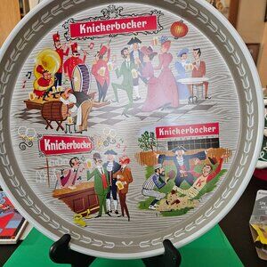 vintage knickerbocker 11inch beer tray in great condition 1950s clean no rust